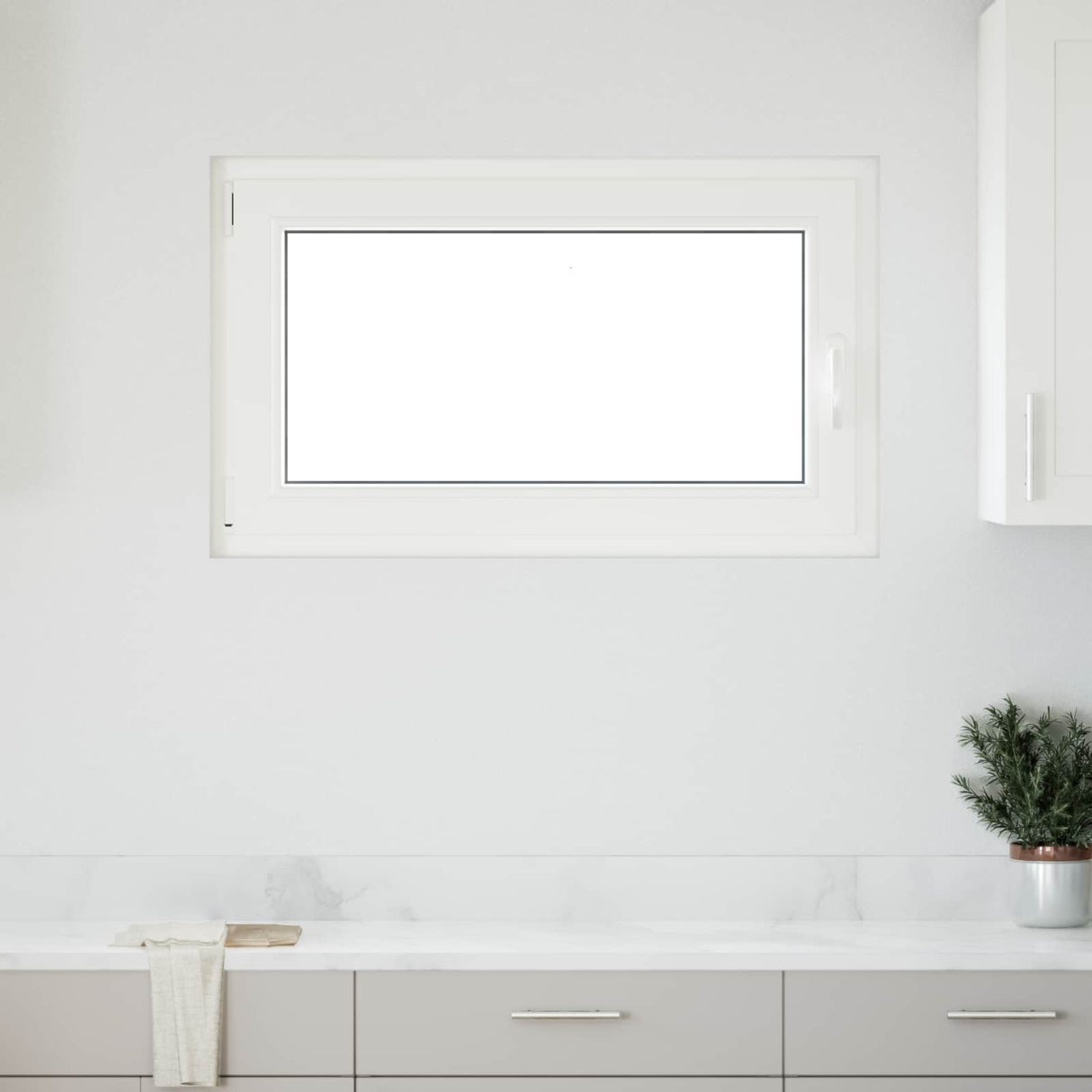 Cellar Window RISOR White 50 x 50 cm PVC and Glass