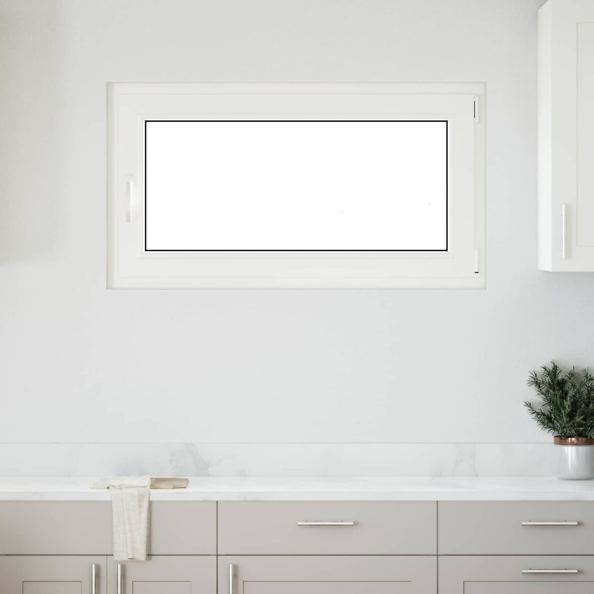 Cellar Window RISOR White 50 x 50 cm PVC and Glass