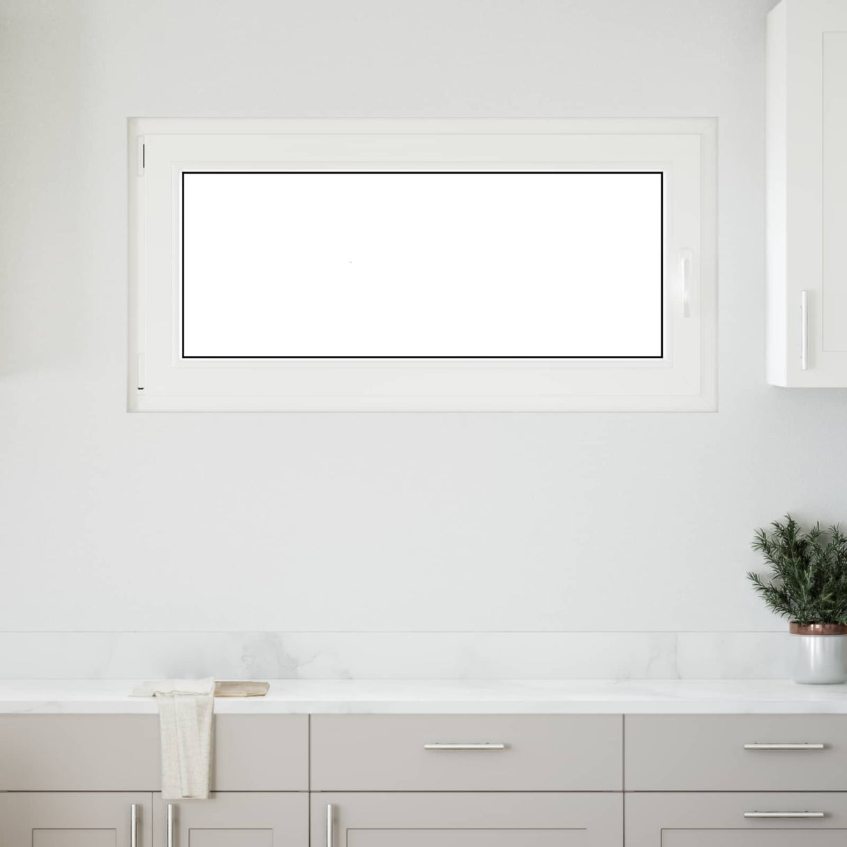 Cellar Window RISOR White 50 x 50 cm PVC and Glass