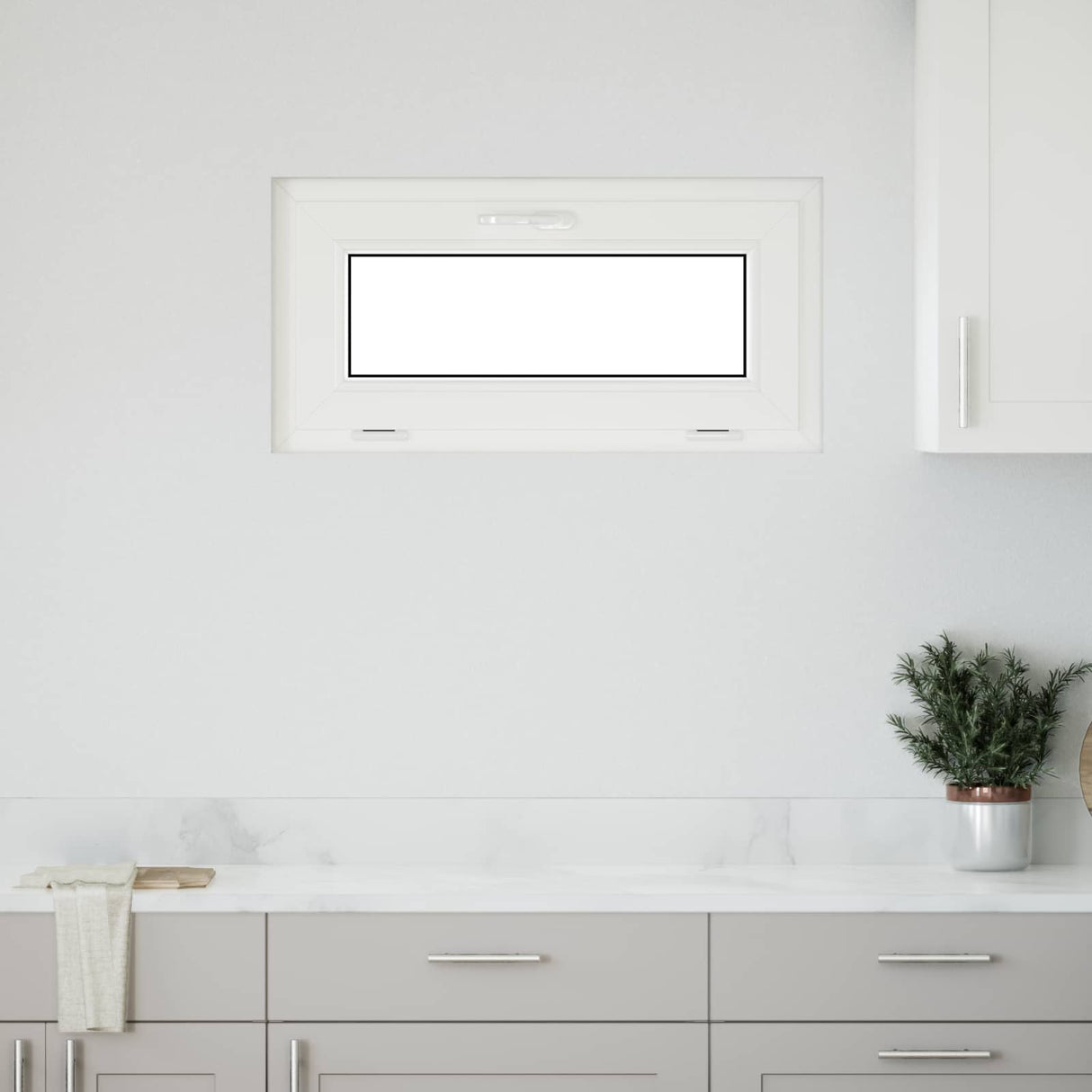 vidaXL Basement Window RISOR 60 x 40 cm PVC and Glass White