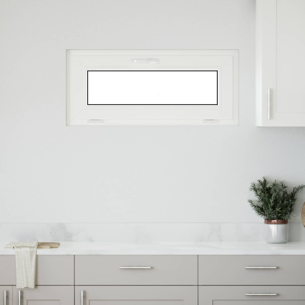 vidaXL Basement Window RISOR 60 x 40 cm PVC and Glass White