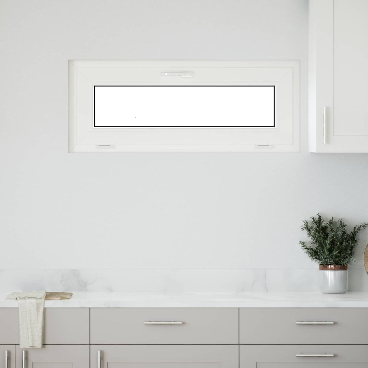 vidaXL Basement Window RISOR 60 x 40 cm PVC and Glass White