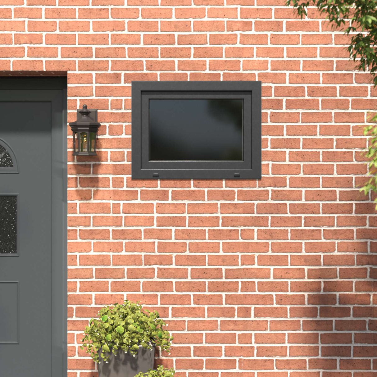 Cellar Window RISOR White 50 x 50 cm PVC and Glass
