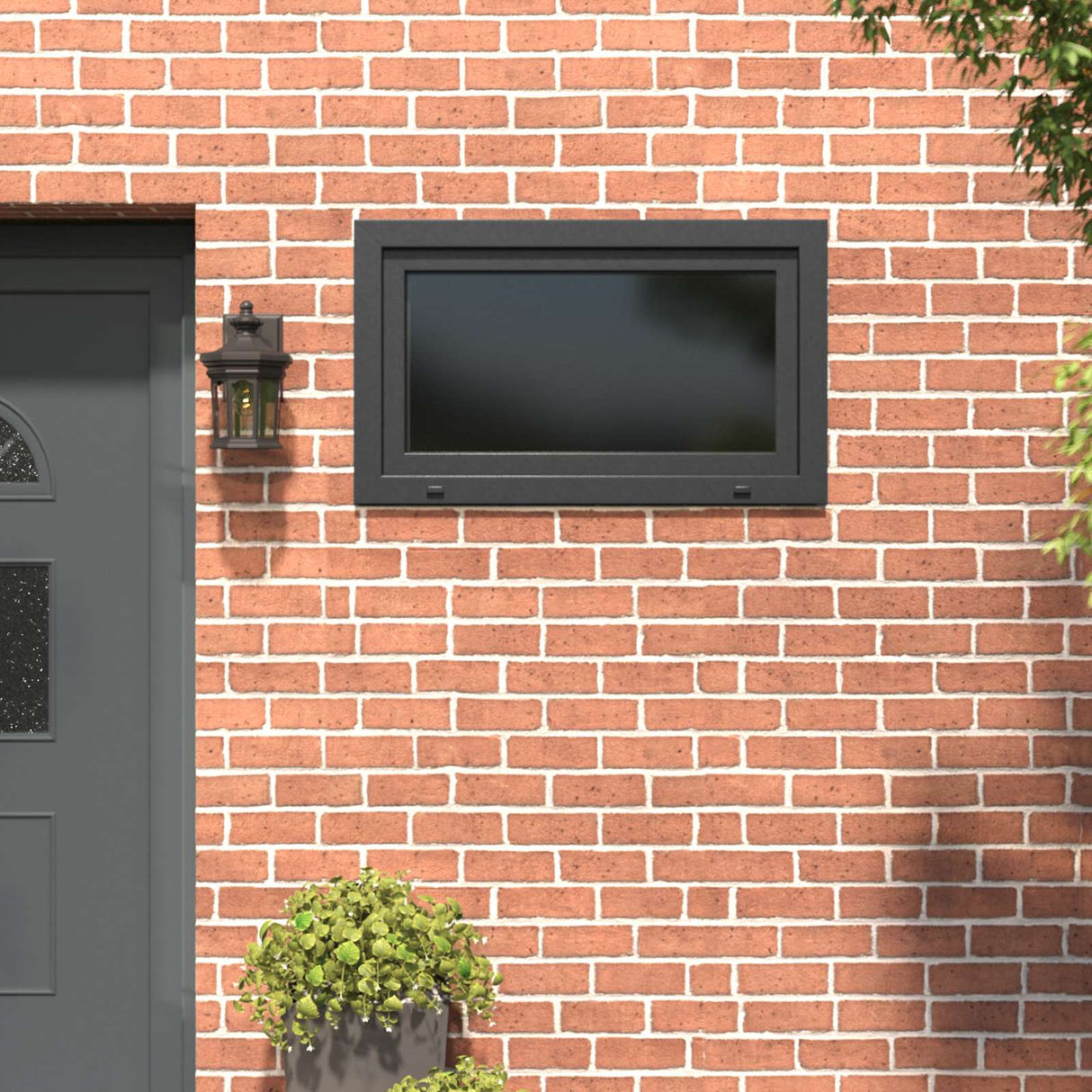 Cellar Window RISOR White 50 x 50 cm PVC and Glass