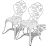 vidaXL 3-delige Bistroset gietaluminium zwart