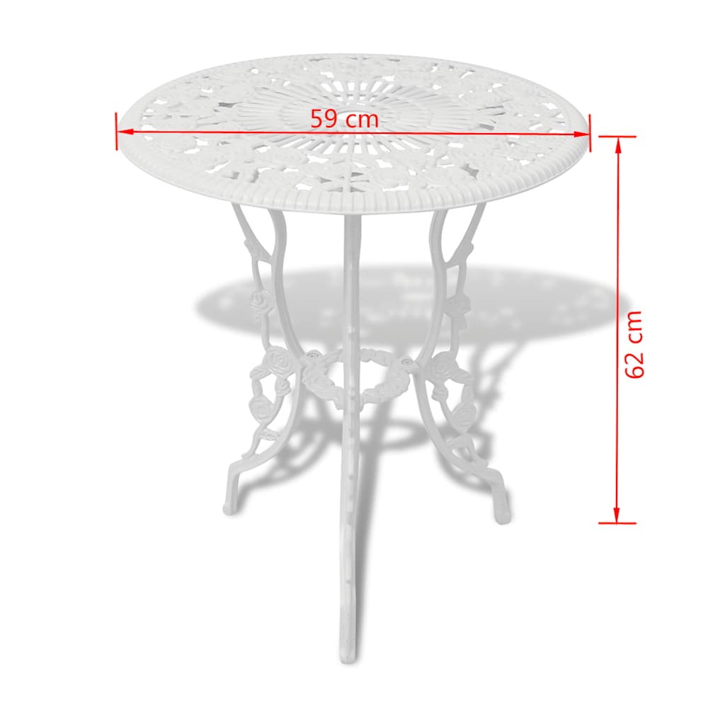 vidaXL 3-delige Bistroset gietaluminium zwart