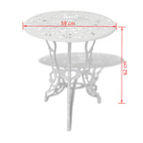 vidaXL 3-delige Bistroset gietaluminium zwart