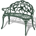 vidaXL Banque de jardin 100 cm en aluminium noir