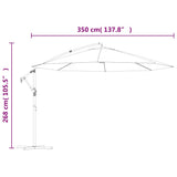 vidaXL Cantilever Parasol 3.5 m Green