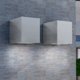 vidaXL Outdoor Wall Lamp Cube-shaped 2 pcs