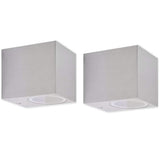 vidaXL Outdoor Wall Lamp Cube-shaped 2 pcs