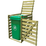 vidaXL Single Wheelie Bin Storage 240 L Impregnated Wood