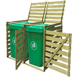 vidaXL Single Wheelie Bin Storage 240 L Impregnated Wood