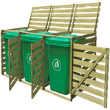 vidaXL Single Wheelie Bin Storage 240 L Impregnated Wood