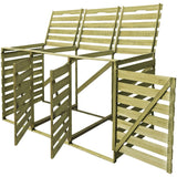 vidaXL Single Wheelie Bin Storage 240 L Impregnated Wood