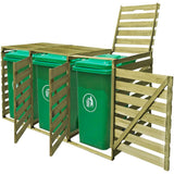 vidaXL Single Wheelie Bin Storage 240 L Impregnated Wood
