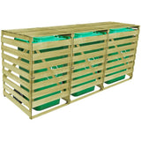 vidaXL Single Wheelie Bin Storage 240 L Impregnated Wood