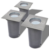 vidaXL LED-Grondspots buiten 3 stuks rond