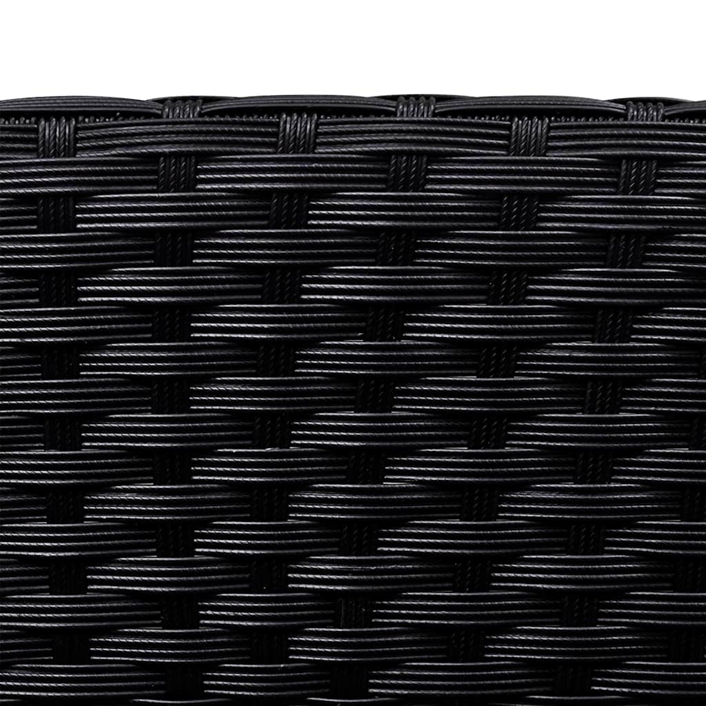 vidaXL Sun Lounger poly rattan black