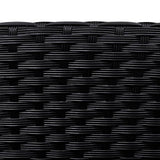 vidaXL Sun Lounger poly rattan black