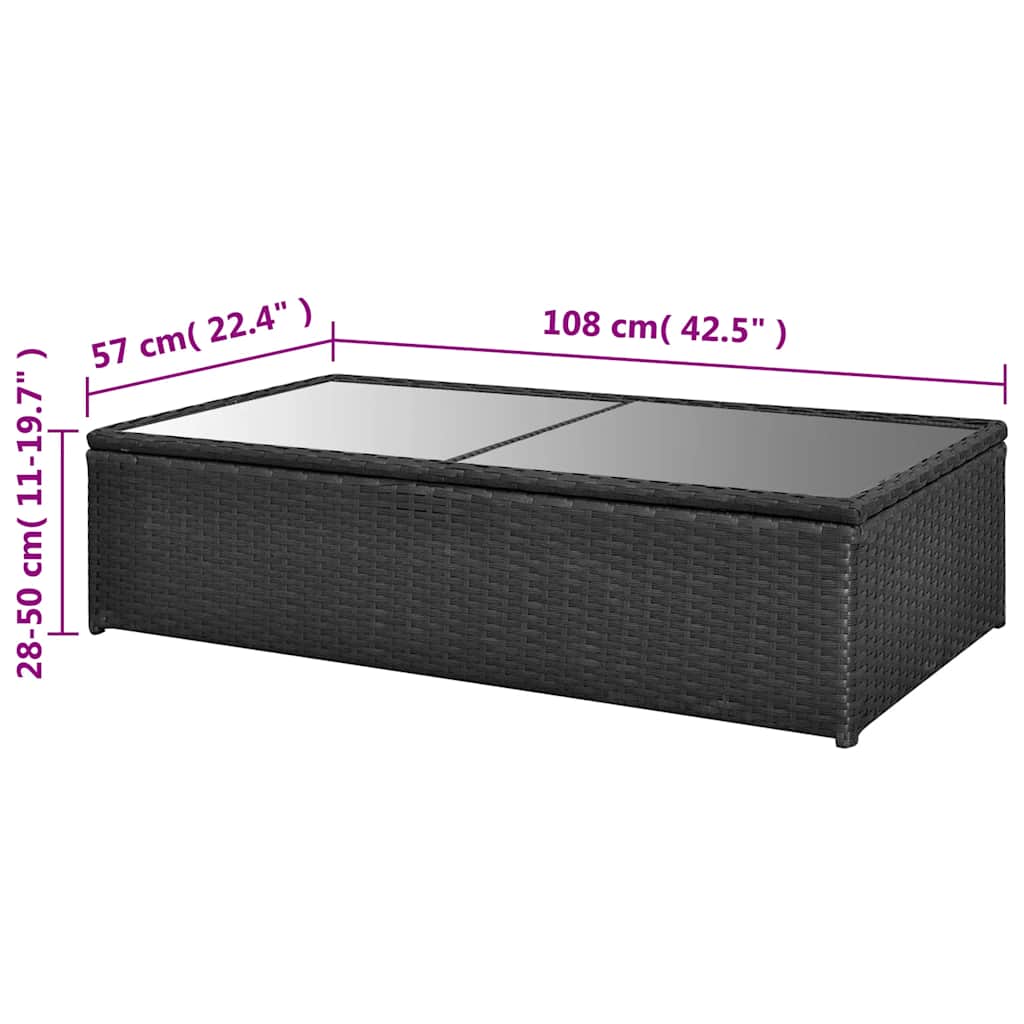 vidaXL 4-delige Loungeset met kussens poly rattan bruin