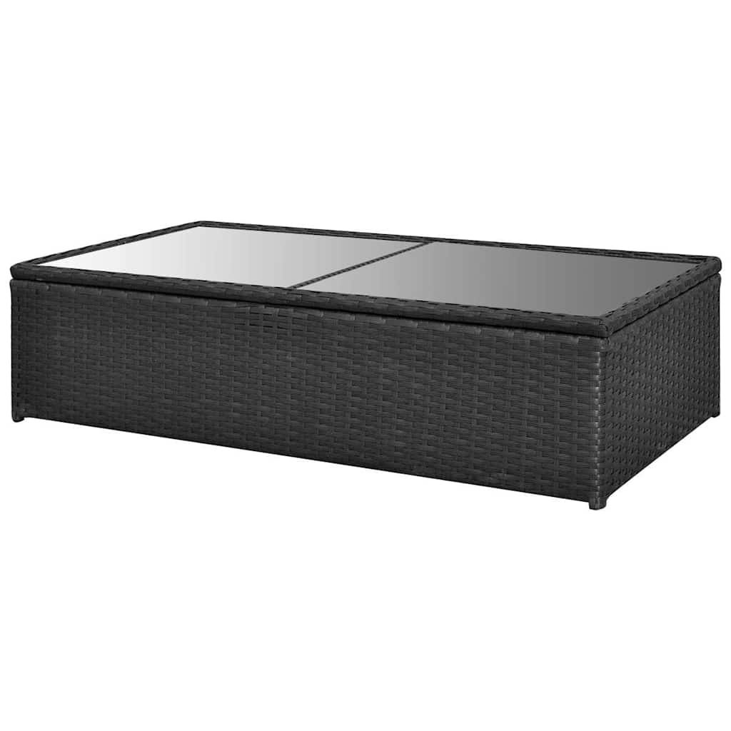 vidaXL 4-delige Loungeset met kussens poly rattan bruin