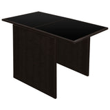 vidaXL 3-delige Bistroset met kussens poly rattan bruin