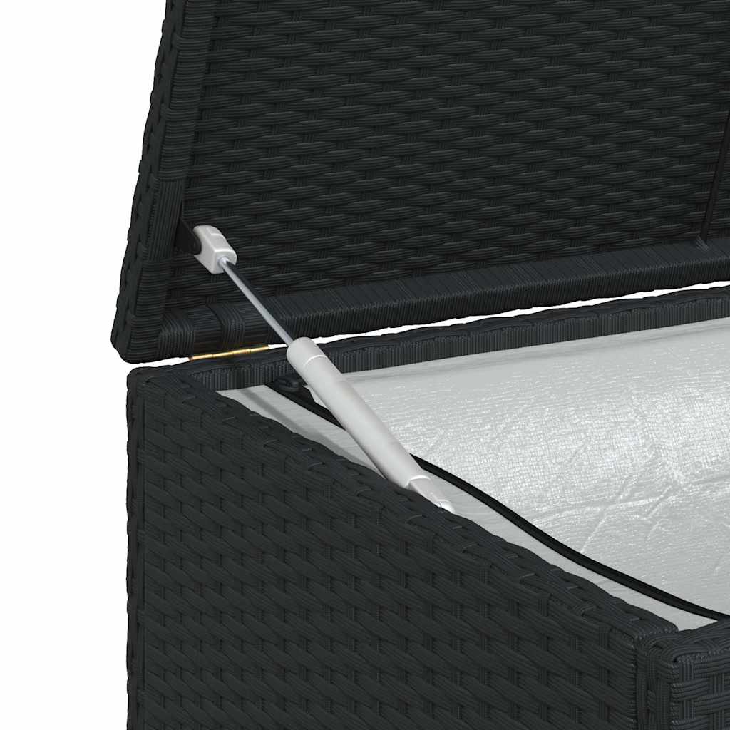 vidaXL Tuinbox 120x50x60 cm poly rattan zwart