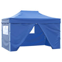 vidaXL Pop-Up Party Tent with 4 Side Walls 3x4.5 m Blue