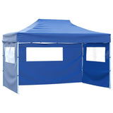 vidaXL Pop-Up Party Tent with 4 Side Walls 3x4.5 m Blue