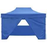 vidaXL Pop-Up Party Tent with 4 Side Walls 3x4.5 m Blue
