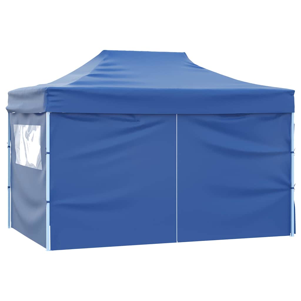 vidaXL Pop-Up Party Tent with 4 Side Walls 3x4.5 m Blue