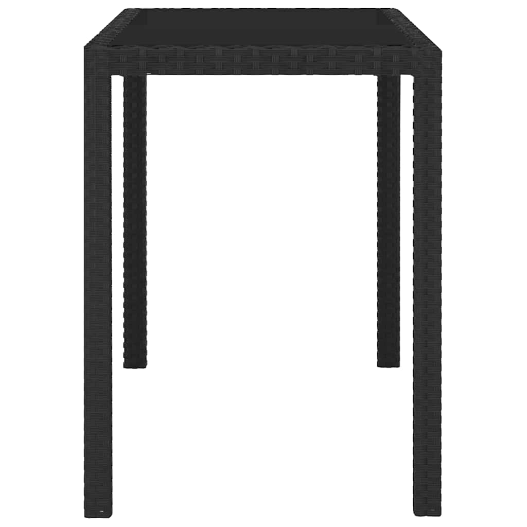 vidaXL 5-delige Tuinset met kussens poly rattan zwart