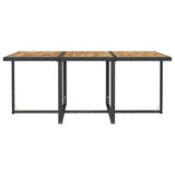 vidaXL 5-delige Tuinset poly rattan en acaciahout zwart
