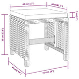 vidaXL 5-delige Tuinset poly rattan en acaciahout zwart