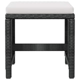 vidaXL 5-delige Tuinset poly rattan en acaciahout zwart
