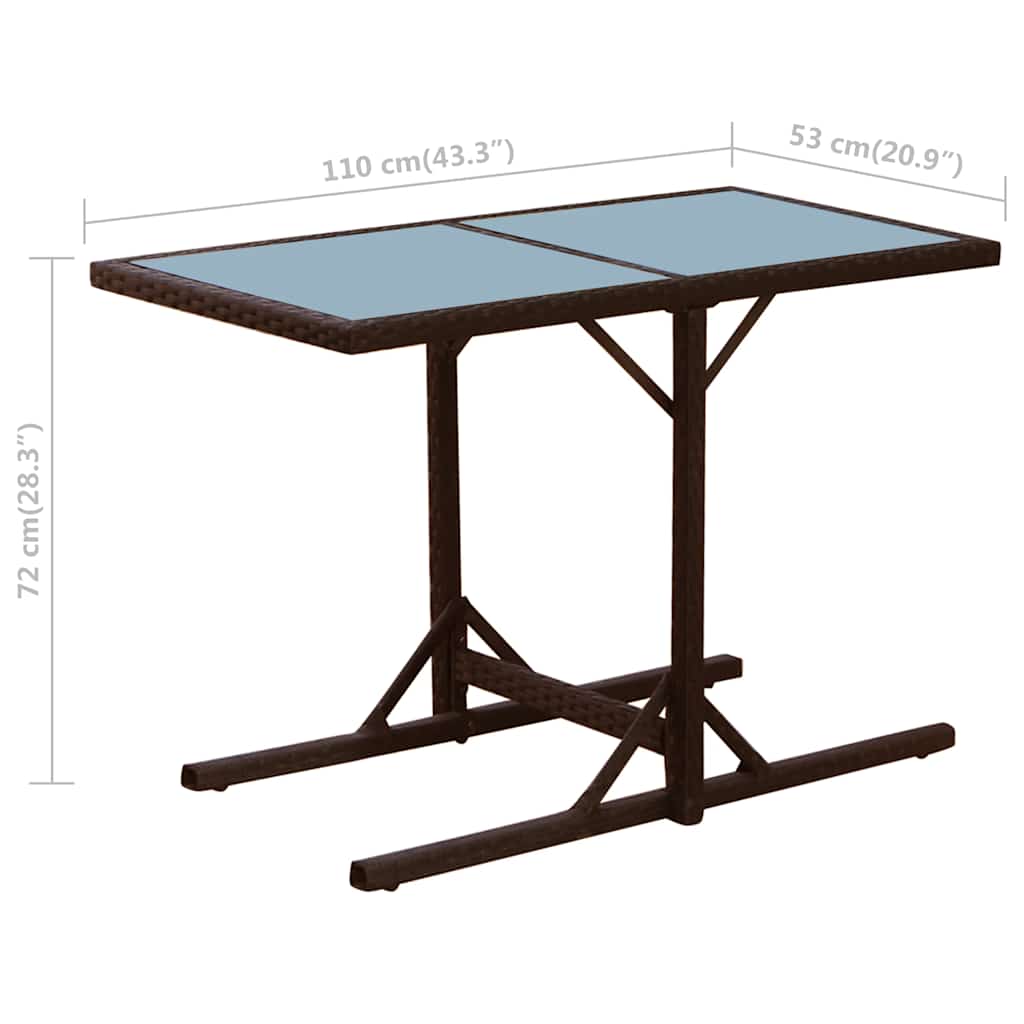 vidaXL 3-delige Bistroset met kussens poly rattan zwart
