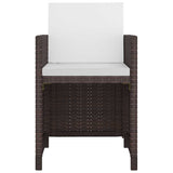vidaXL 9-delige Tuinset met kussens poly rattan zwart