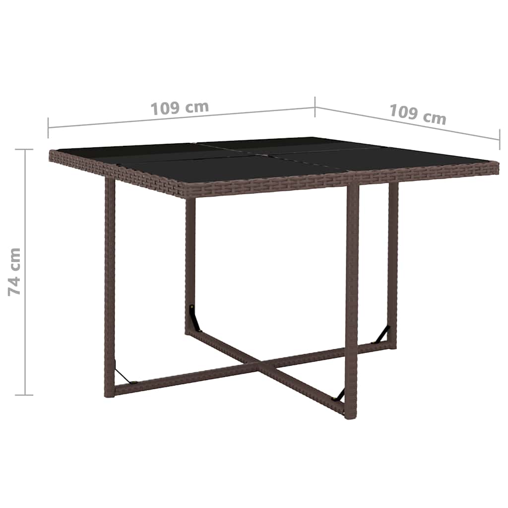 vidaXL 9-delige Tuinset met kussens poly rattan zwart