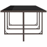 vidaXL 9-piece Garden Dining Set with Cushions Poly Rattan Beige