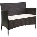 vidaXL Tuinbank 106 cm poly rattan bruin