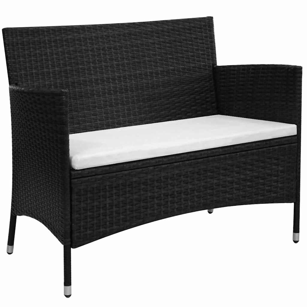vidaXL Tuinbank 106 cm poly rattan bruin