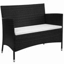 vidaXL Tuinbank 106 cm poly rattan bruin