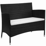 vidaXL Tuinbank 106 cm poly rattan bruin
