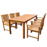 vidaXL Tuin Eettafel Set 5 pcs Bruin Massief Acacia Hout