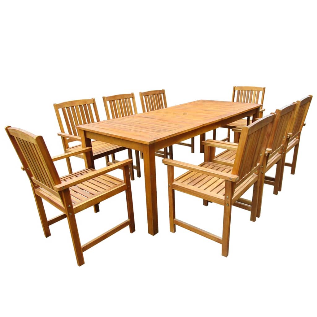vidaXL 9-piece Garden Dining Set Solid Acacia Wood