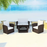 vidaXL 8-delige Loungeset met kussens poly rattan zwart