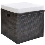 vidaXL 6-delige Tuinset met kussens poly rattan zwart