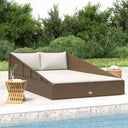 vidaXL Tuinbed 110x200 cm poly rattan grijs