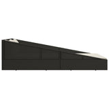 vidaXL Tuinbed 110x200 cm poly rattan grijs